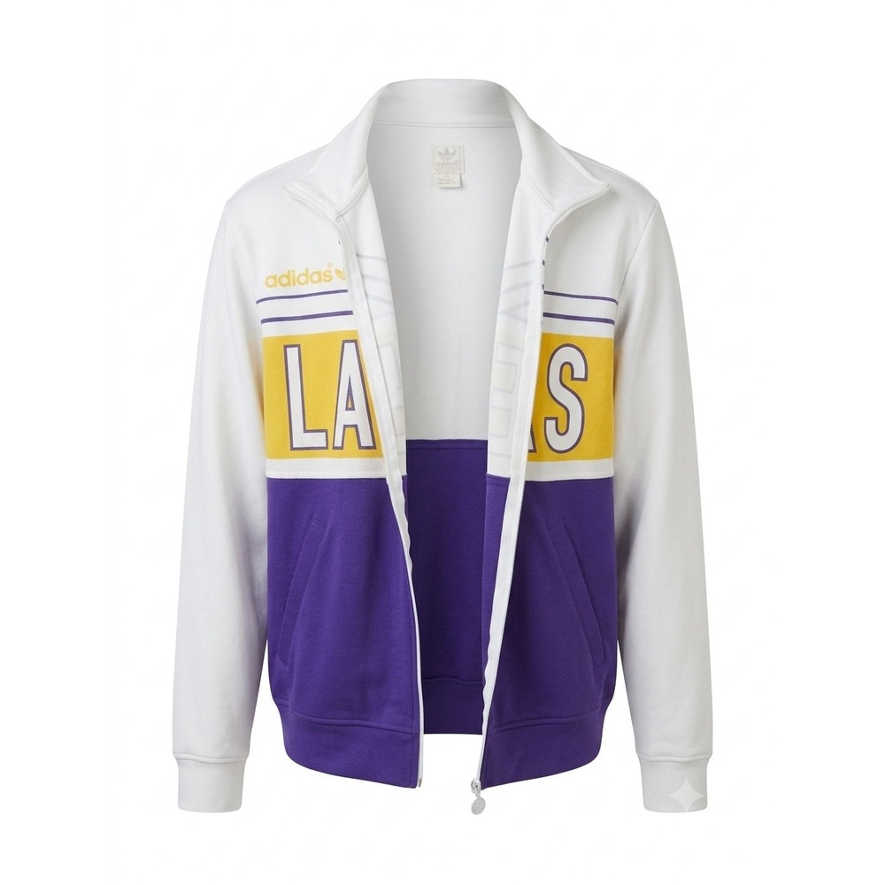 Y2K Adidas Los Angeles Lakers The New Attitude Track Jacket Size M - Picture 3 of 7